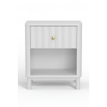 Alpine Furniture Stapleton 1 Drawer Nightstand, White