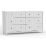 Alpine Furniture Stapleton 6 Drawer Dresser, White