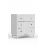 Alpine Furniture Stapleton 3 Drawer Small Chest, White