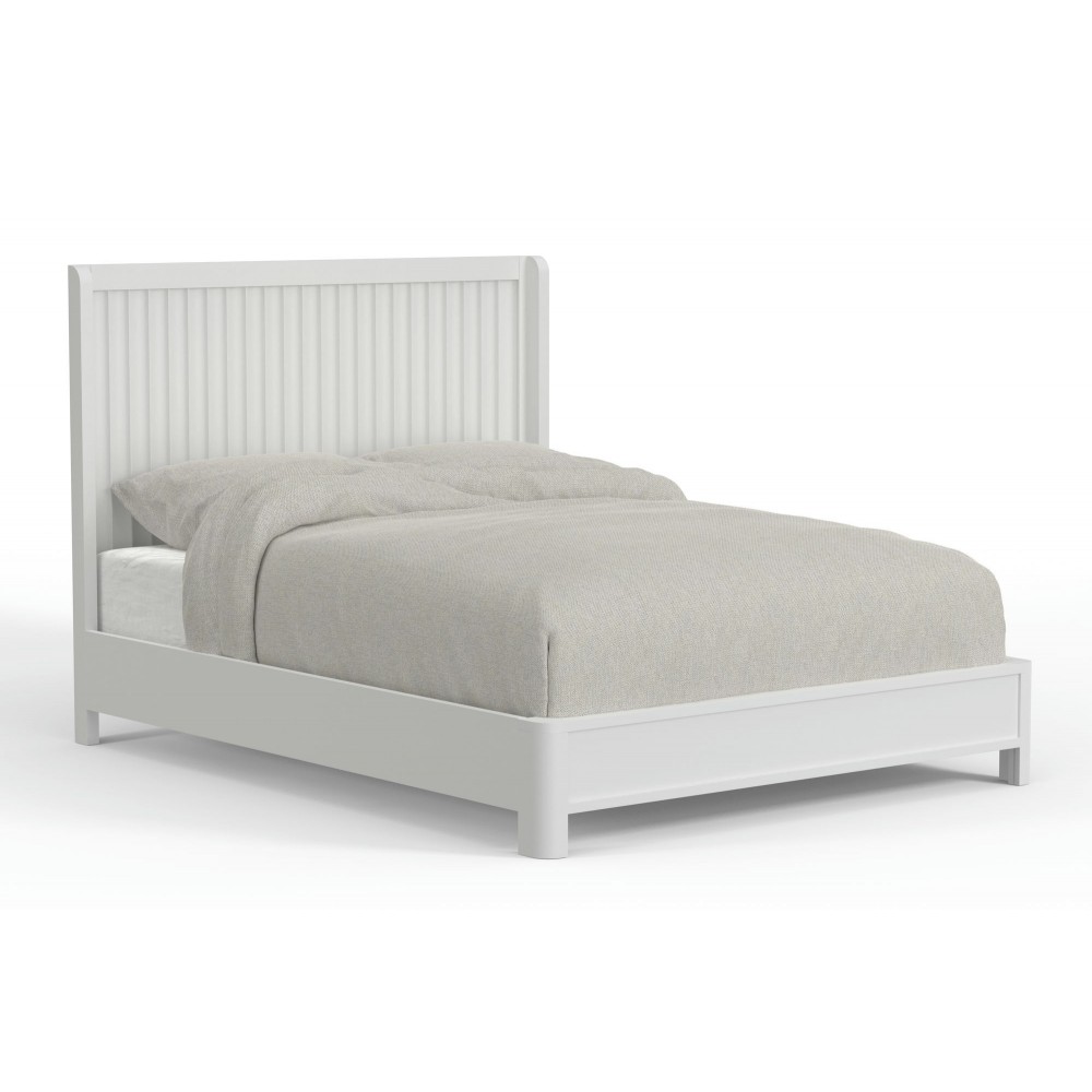 Alpine Furniture Stapleton California King Panel Bed, White