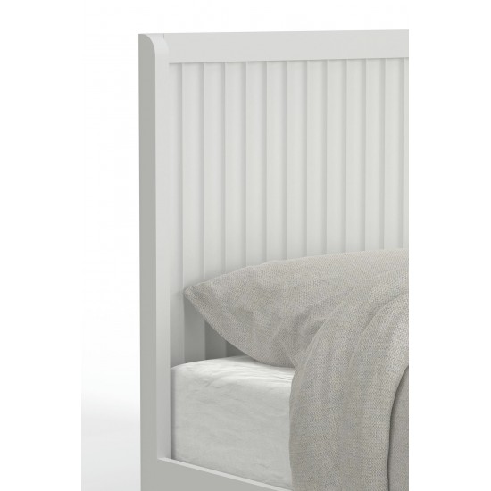 Alpine Furniture Stapleton California King Panel Bed, White