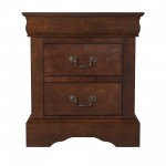 Alpine Furniture West Haven 2 Drawer Nightstand, Cappuccino