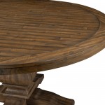 Alpine Furniture Kensington Round Solid Pine Dining Table, Walnut