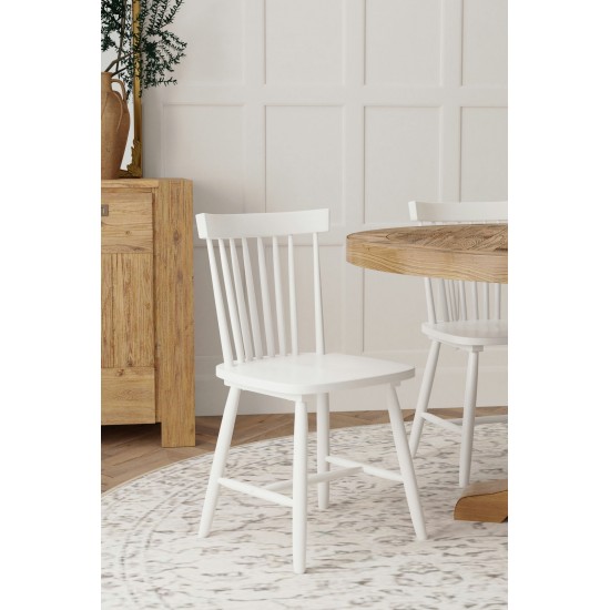 Alpine Furniture Lyra Set of 2 Side Chairs, White