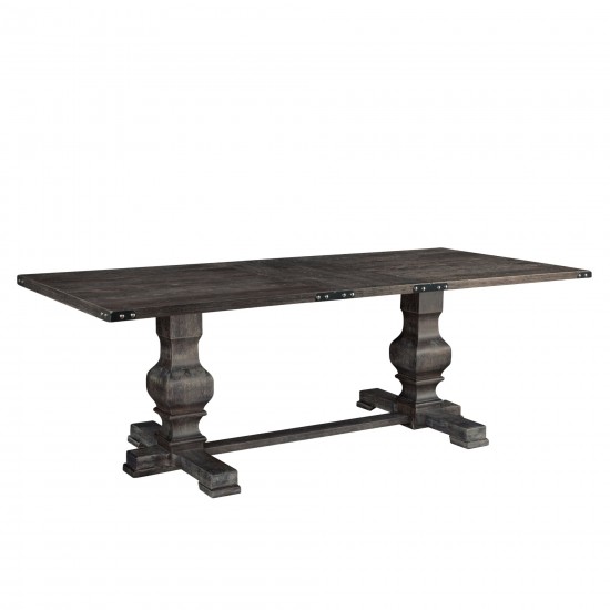 Alpine Furniture Manchester Dining Table, Charcoal