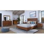 Alpine Furniture Flynn Queen Platform Bed, Acorn