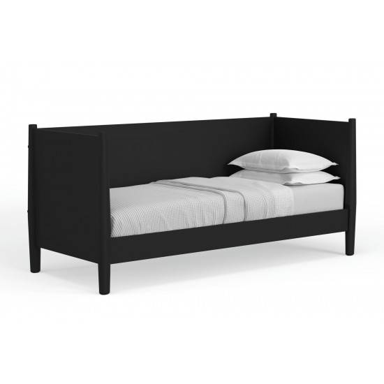 Alpine Furniture Flynn Mid Century Modern Twin Size Day Bed, Black