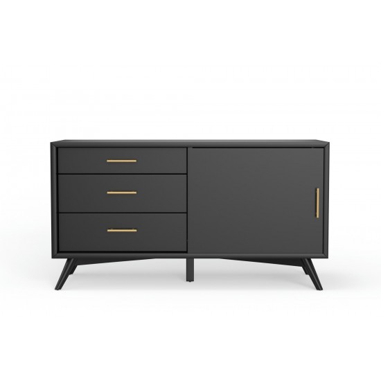 Alpine Furniture Flynn Small TV Console, Black