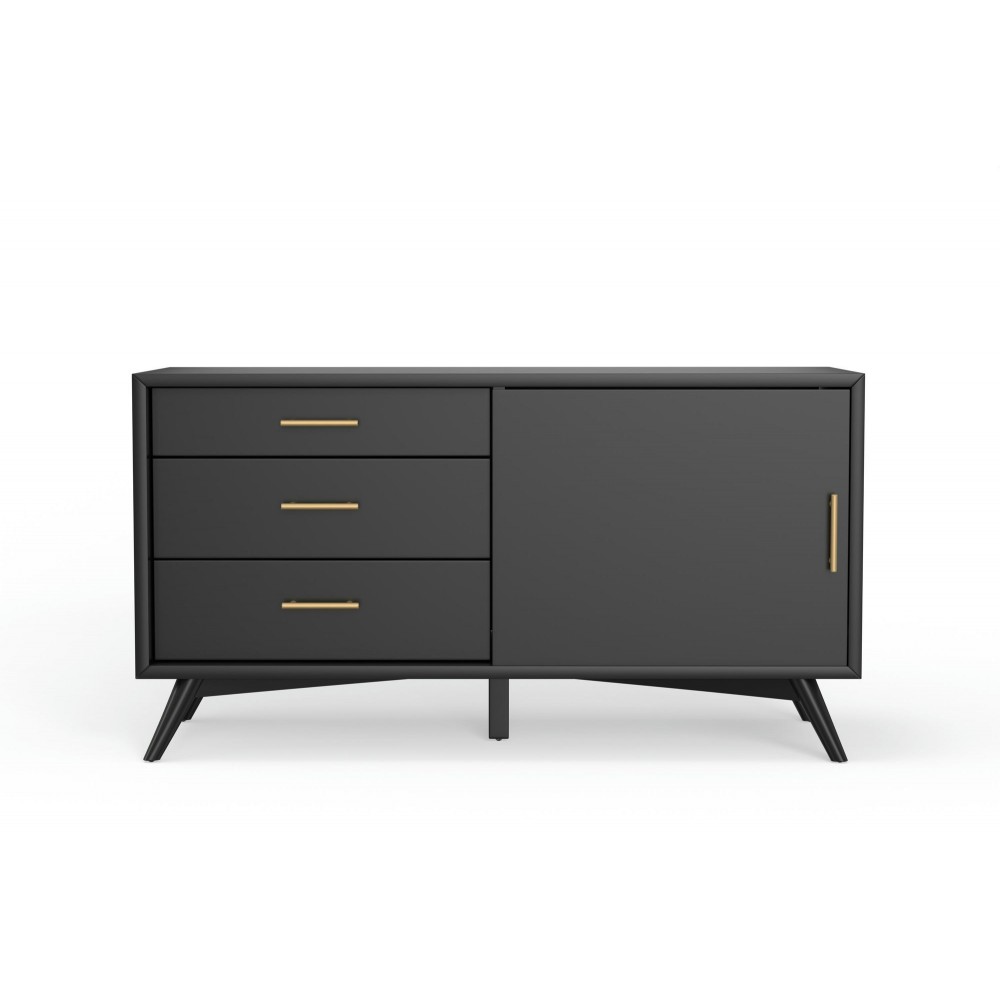 Alpine Furniture Flynn Small TV Console, Black