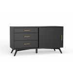 Alpine Furniture Flynn Small TV Console, Black