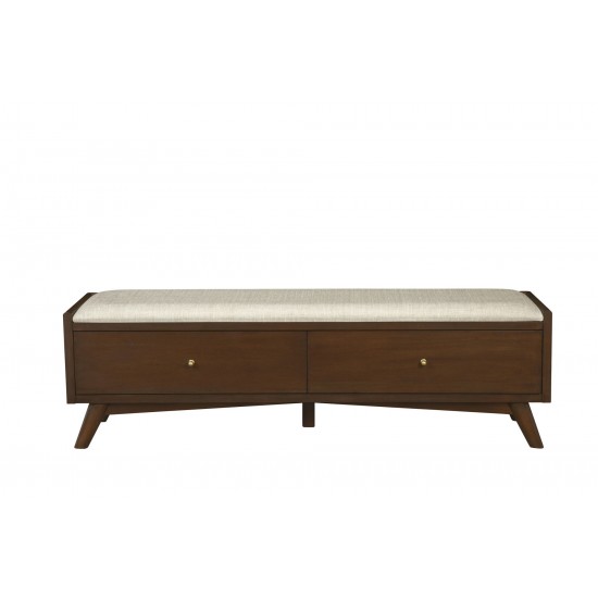 Alpine Furniture Flynn Bench, Walnut