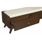 Alpine Furniture Flynn Bench, Walnut