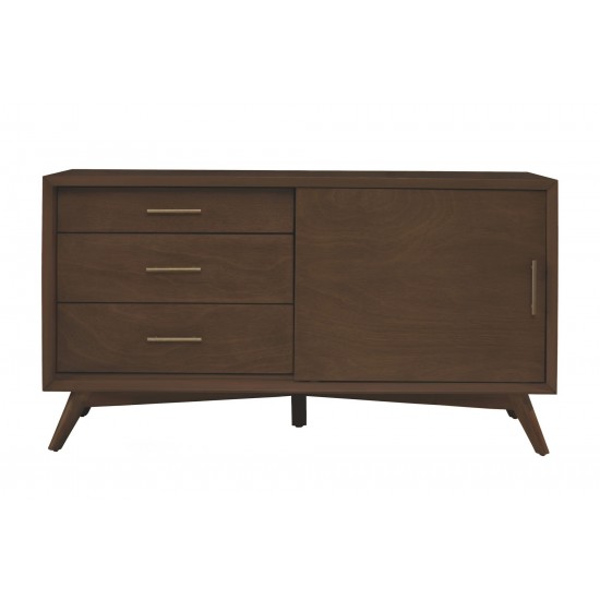 Alpine Furniture Flynn Small TV Console, Walnut