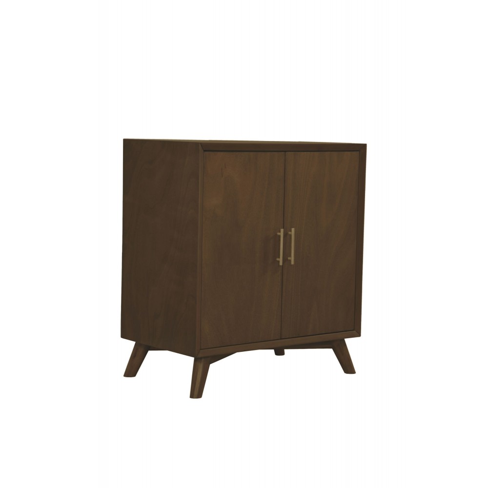 Alpine Furniture Flynn Small Bar Cabinet, Walnut