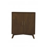 Alpine Furniture Flynn Small Bar Cabinet, Walnut