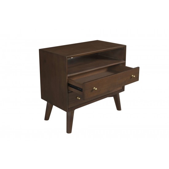 Alpine Furniture Flynn Large Nightstand, Walnut