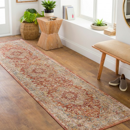 Surya Aspendos Rug 2'7" X 10' In Brick Red