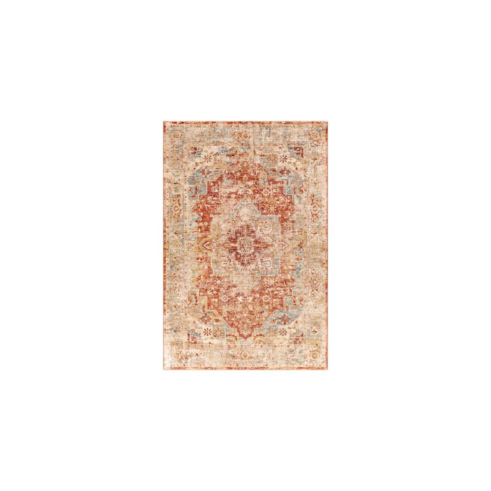 Surya Aspendos Rug 6'7" X 9'6" In Brick Red Surya Aspendos Rug 6'7" X 9'6" In Brick Red