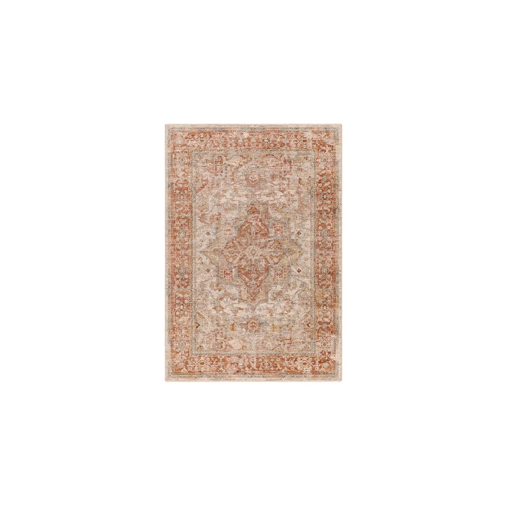 Surya Aspendos Rug 2' X 3' - Brick Red & Teal Surya Aspendos Rug 2' X 3' - Brick Red & Teal
