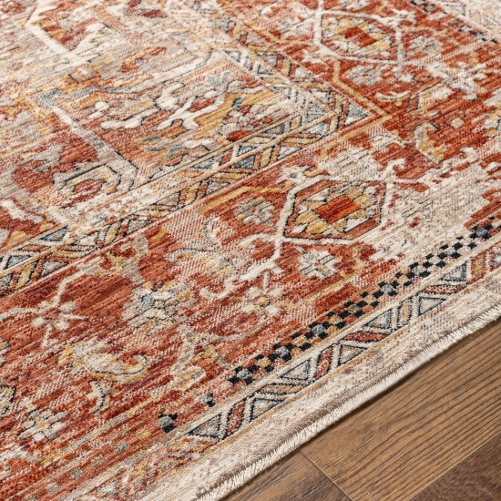 Surya Aspendos Rug 2'7" X 10' - Brick Red & Teal