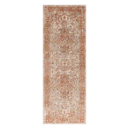 Surya Aspendos Rug 2'7" X 7'3" - Brick Red & Teal