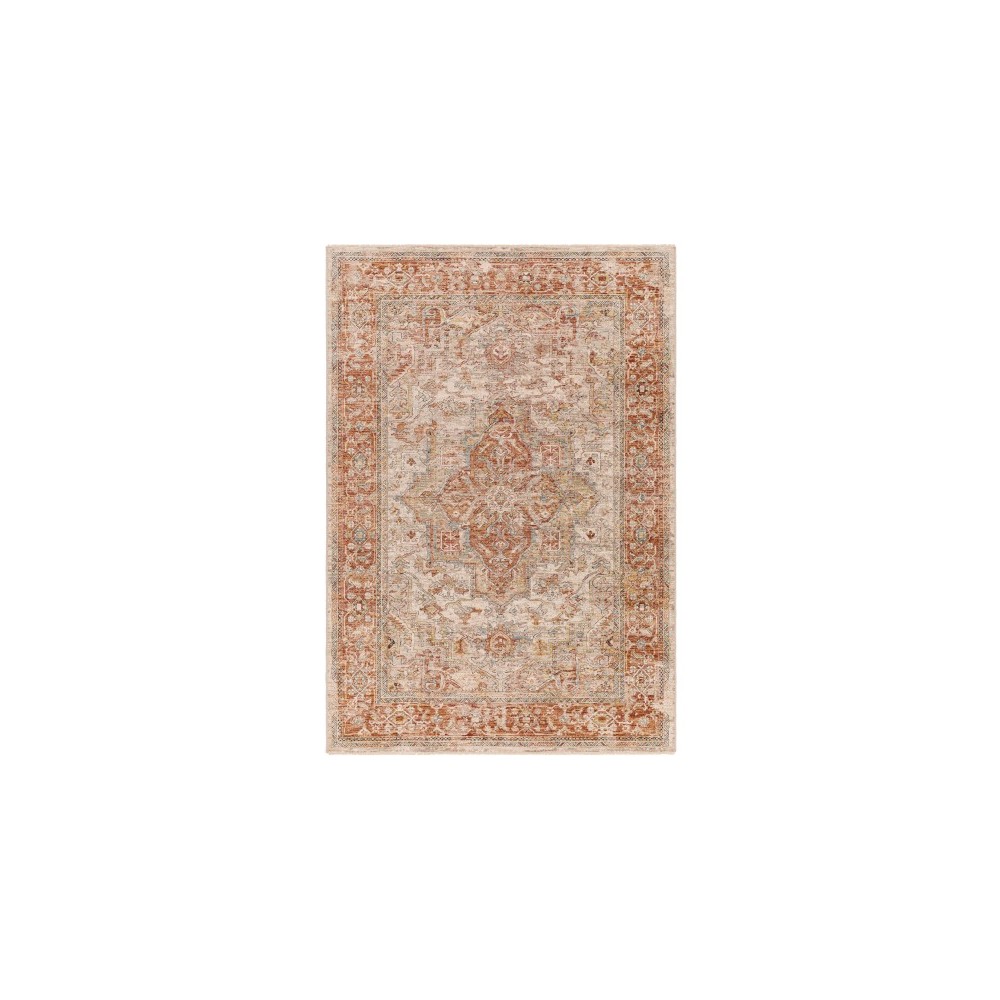 Surya Aspendos Rug 5' X 7'5" - Brick Red & Teal