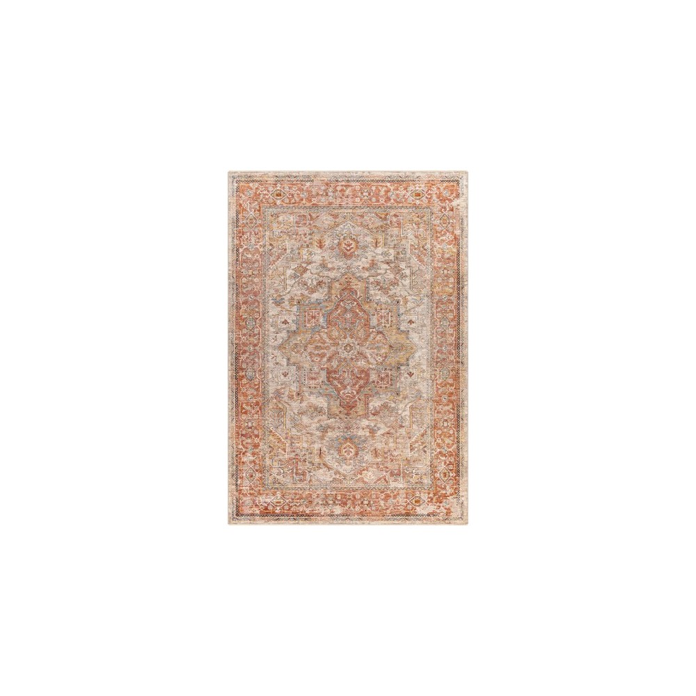 Surya Aspendos Rug 6'7" X 9'6" - Brick Red & Teal Surya Aspendos Rug 6'7" X 9'6" - Brick Red & Teal