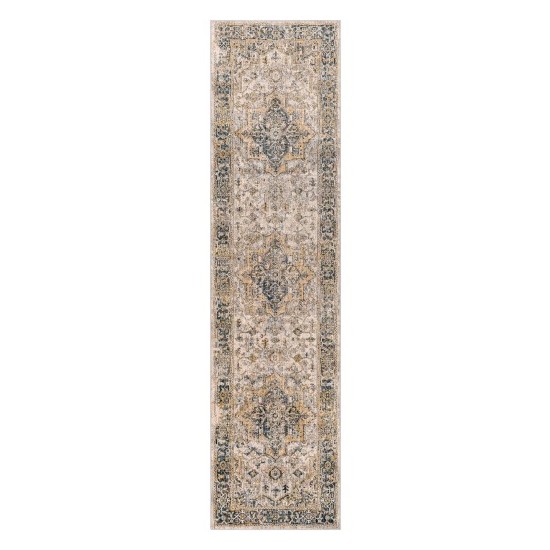 Surya Aspendos Rug 2'7" X 10' - Teal & Mustard