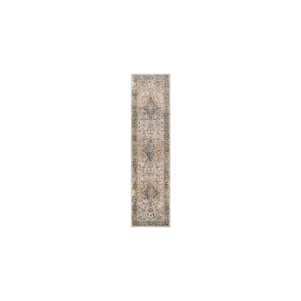 Surya Aspendos Rug 2'7" X 10' - Teal & Mustard