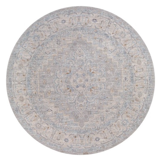 Surya Avant Garde Rug 5'3" Round Light Gray