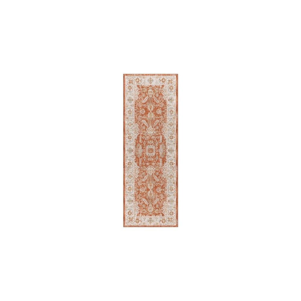 Surya Avant Garde Rug 2'7" X 10' - Brick Red, Mustard