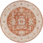 Surya Avant Garde Rug 6'7" Round - Brick Red, Mustard