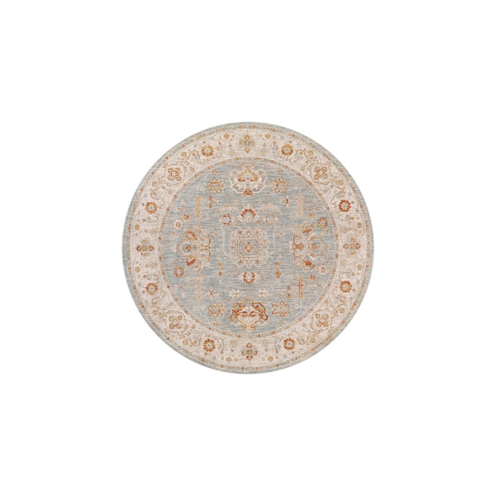 Surya Avant Garde Rug 6'7" Round - Denim, Sage Surya Avant Garde Rug 6'7" Round - Denim, Sage
