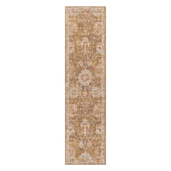 Surya Avant Garde Rug 2'7" X 10' - Brick Red, Denim