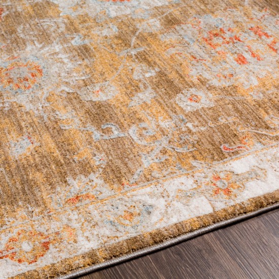 Surya Avant Garde Rug 5'3" Round - Brick Red, Denim