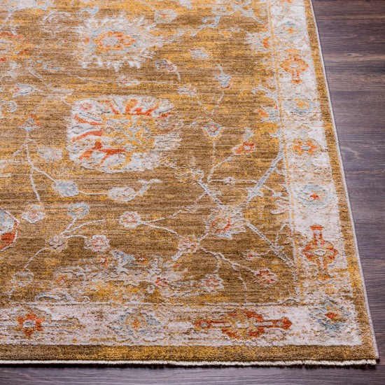 Surya Avant Garde Rug 6'7" Round - Brick Red, Denim