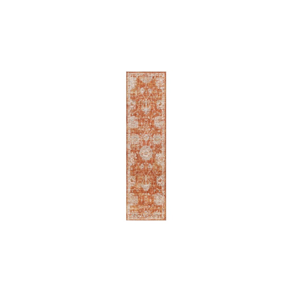 Surya Avant Garde Rug 2'7" X 10' - Brick Red, Olive