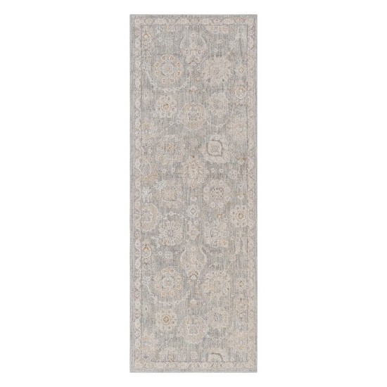 Surya Avant Garde Rug 2'7" X 7'3" - Dusty Sage, Light Beige