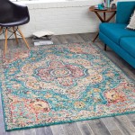 Surya Elaziz Rug 5'3" X 7'6" - Navy