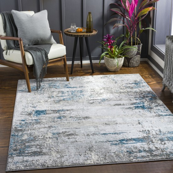 Surya Enfield Rug 5'3" X 7' - Teal & Pale Blue