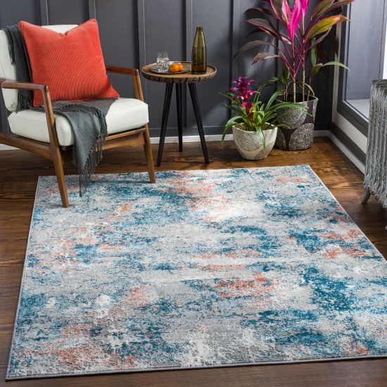 Surya Enfield Rug 5'3" X 7' - Teal, Pale Blue