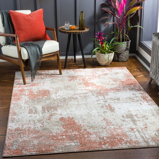 Surya Enfield Rug 5'3" X 7' (Brick Red & Dusty Coral)