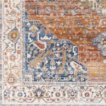 Surya Ephesians Dark Blue, Brick Red Rug 2' X 2'11"