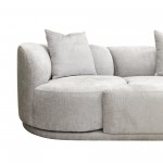 Pasargad Home Cielo Fabric Living Room 4 Pieces Sofa Set, Beige