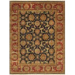 Pasargad Home Agra Collection Hand-Knotted Lamb's Wool Area Rug- 9'1" X 12'1"