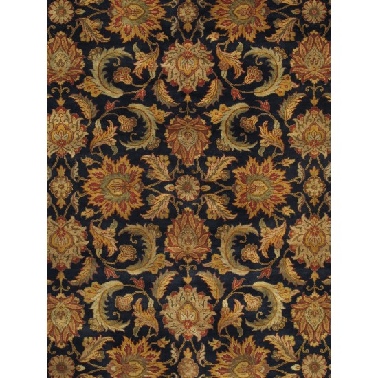 Pasargad Home Agra Collection Hand-Knotted Lamb's Wool Area Rug- 9'1" X 12'1"