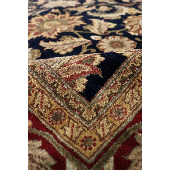 Pasargad Home Agra Collection Hand-Knotted Lamb's Wool Area Rug- 9'1" X 12'1"