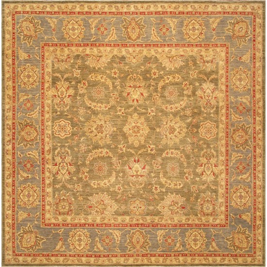 Pasargad Home Denver Collection Hand-Knotted Lamb's Wool Area Rug- 9'10" X 9'10"