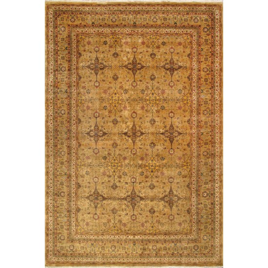 Pasargad Home Baku Collection Hand-Knotted Camel Wool Area Rug-11'9" X 17'8"