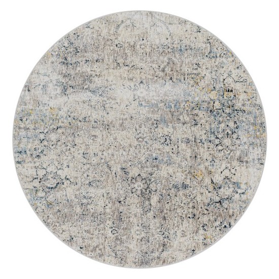 Surya Cardiff Rug 5'3" Round - Light Gray